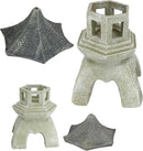 Design Toscano NG999870 Asian Decor Pagoda Lantern Outdoor Statue, Large and Medium, Two-tone stone by GreenHaven Gardens