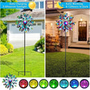 51.9" Peacock Solar Wind Spinner Outdoor Decor – Waterproof LED Lighted Garden Art with Adjustable Metal Pole, IP65 Weather Resistant for Yard, Patio by CozyNest Decor