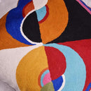 Delaunay Decorative Pillow Cover Joy Modern Couch Pillowcase Contemporary Couch Cushion Abstract Farmhouse Chair Pillowsham Hand Embroidered Wool Size 18x18 by CozyNest Decor