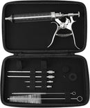 Meat Injector Gun Kit for Smoking & Grilling - Stainless Steel BBQ Meat Turkey Injector with Case, Instruction Book - Professional Brisket Flavor Injector Syringe - Marinade Meat Injector by GreenHaven Gardens