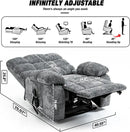Lazy Boy Recliner Chair with Lumbar Heating ， Adjustment Power Lift Recliner Chair for Elderly/Big and Tall Recliners for People Up to 6'2"/350lb Range by CozyNest Decor