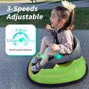 Baby Bumper Car, 6V Electric Kids Bumper Car for Toddlers with Remote Control, Bluetooth - Green by TinyTreasures Baby Boutique