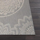 CAMILSON Outdoor Rug 9x12 Modern Area Rugs for Large Indoor and Outdoor Patios and Porches - Waterproof Washable Non-Shedding Easy-to-Clean Outside Carpet (9 x 12, Medallion - Grey/White) by CozyNest Decor