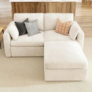 HONBAY Modular Sectional Couch with Storage Ottoman, Sectional Sofa with Storage Seats, L Shaped Sectional Couches for Living Room, Beige by CozyNest Decor