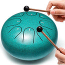 Steel Tongue Drum Percussion, 6 Inch 8 Notes Musical Instruments, Music Gifts for Family Friends (Malachite) by TinyTreasures Baby Boutique