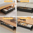 Under Bed Storage Containers with Wheels, 2 Pack Underbed Shoe Storage Organizer with Removable Lids, Large Rolling Under Bed Storage Dresser Drawers for Clothes Toys Shoes Blankets by CozyNest Decor
