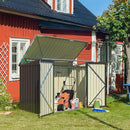 Greesum 5.8x3.3 FT Outdoor Storage Shed Metal Garbage Shed with Lid Chain Hydraulic Gas Rod for Lawn Tools, Bikes, Toys,Garbage Bin,Black by GreenHaven Gardens