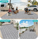 HEBE Outdoor Rug Waterproof 9x18, Plastic Straw Rug Camping Rug, Reversible Outdoor Patio Rugs RV Mat Clearance, Indoor Outside Floor Carpet for Porch,Deck,Camper,Balcony,Backyard by GreenHaven Gardens