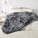 Bedsure GentleSoft Fluffy King Size Blanket for Bed, Faux Fur Fuzzy Minky Couture Warm Blanket for Winter, Thick Plush Sherpa Fleece Oversized Giant Bedding Cozy Gifts for Room, 108x90, Tie Dye Grey by CozyNest Decor