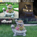 Large Turtle Solar Garden Outdoor Statues with Succulent and 6 LED Lights,Outside Solar Turtle Decor Art for Garden,Home,Lawn,Yard, Balcony Ornament by CozyNest Decor