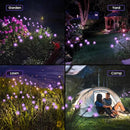 Solar Lights Outdoor Decoration, Waterproof Xmas Outdoor Lights Decor for Yard, Patio, Garden, and Front Porch, 10 LEDs Swing with The Wind (1 Pack, Purple)
