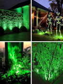 7W Green LED Landscape Lights, 110v 120V Plug in Landscape Lighting with IP66 Waterproof Halloween Christmas Spotlights for Garden Pathway Tree Pathway, 2 Pack by GreenHaven Gardens