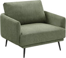 Oversized Accent Chair for Living Room Chairs Reading Arm Chair Comfy Modern Single Sofa Side Chairs with Metal Legs & Soft Cushion for Bedroom, Balcony,Waiting Room (Polyester, Moss Green) by CozyNest Decor