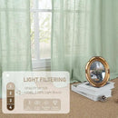 LAMIT Sheer Linen Curtains 63 Inch for Bedroom, Light Filtering Neutral Semi Sheer Farmhouse Boho Curtains Bronze Grommet Living Room Panels, Fresh Green, 2 Panels, 52 x 63 Inch by CozyNest Decor