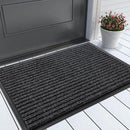 Yimobra Front Door Mat Outdoor Indoor Entrance, 100% Waterproof All-Season All Weather Doormat, Welcome Matt Outside Entry, Non Slip, Low Profile, Heavy Duty Patio Porch Floor Mat,29.5 x 17,Black Grey by CozyNest Decor