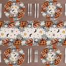 XCHI Spooky Skeleton Ghost Pumpkin Halloween Round Placemats Set of 4 Table Mats for Party Home Kitchen Dining Table Decorations 14x14 Inch by CozyNest Decor