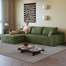 108" Sectional Couches for Living Room Modern Modular Sofa with L-Shape Couchs Upholstered Boneless Couch Deep Seat Sectional Couch with Chaise (Green, Left Facing Chaise+2Seaters) by CozyNest Decor