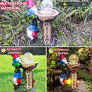 Garden Gnome Statues, Garden Statues for Outside with Solar LED Lights, 10.4 in Funny Double Gnomes Sculptures Outdoor Decorations for Yard, Ideal Gnomes Gifts for Women/Mom/Grandm by GreenHaven Gardens