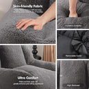 Homguava Bean Bag Chairs for Adults,Giant Beanbag Couch Adult Bean Bag Chair with Filler Included,Modern Lazy Sofa Comfy Chair for Living Room(Dark Grey) by CozyNest Decor