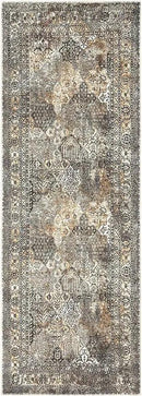 Keen Home Design 2x10 Rug - Machine Washable Runner Rug with Non-Slip Backing, Ideal for Hallway, Entryway, Kitchen, Laundry Room - Vintage, Easy Clean, Durable, Low Pile - (2'6" x 10') by CozyNest Decor