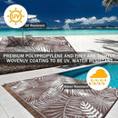 HiiARug Outdoor Rug 6x9Ft Outdoor Plastic Straw Rug Waterproof Outdoor Rugs for Patios Clearance Large Reversible Patio Mat Outdoor Area Rug for Patios Deck Beach RV Camper Backyard,Brown&White by GreenHaven Gardens