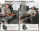 Oversized Modular Sofa Comfy Cloud Couch with Storage, Extra Deep Plush Sectional Sofa Set for Living Room, Covers Washable, Chenille, Olar (Grey, 6-Seater with 3 Ottomans, Sleeper) by CozyNest Decor