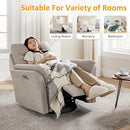 Power Recliner Chair Swivel Glider, Electric Rocking Recliner Chairs with USB and Type-C Ports, Nursery Chair Recliner for Living Room, Bedroom, Apartment（Camel） by TinyTreasures Baby Boutique