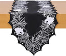 Chlophy Halloween Table Runner Black Spider Web Table Runner Gothic Embroidered for Kitchen Dining Halloween Décor Home Party Table Decoration 72in by CozyNest Decor
