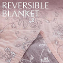 jinchan Boho 100% Cotton Muslin Queen Size 80x90 Inches Blanket Lightweight 4-Layer Quilted Soft Pink Multi Floral Throw Blanket Reversible Comfy Flower Rustic All Seasons Couch Bedroom Decor by CozyNest Decor