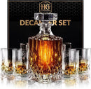 Luxury Gift For Men – Whiskey Decanter Set For Beloved Husband Or Dad Birthday Gift – 4 Whiskey Glasses And Decanter Set Is a Great Gift Idea for Whisky, Bourbon, or Scotch lovers by CozyNest Decor