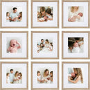 Sheffield Home 9 Piece Gallery Wall Frame Set, 12x12 in. Matted to 8x8 in. (Light Natural) by CozyNest Decor