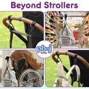 Stroller Hooks for Hanging Diaper Bags - Mommy Stroller Clip and Stroller Accessories Organizer Hook - Large Carabiner Clips for Mom Purse Shopping Grocery Bag and Accessory - (2 Pack) (Clips) by TinyTreasures Baby Boutique