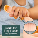 Simka Rose Silicone Baby Spoons Self Feeding (6 Pack)- First Stage Infant Spoons for Babies & Toddlers- Baby Led Weaning Shallow Spoons- Easy on Gums- 6 Months+ -Dishwasher Microwave Safe by TinyTreasures Baby Boutique