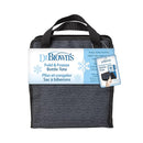 Dr. Brown's Fold & Freeze Bottle Tote, Travel Baby Bottle Insulated Cooler Bag, Store Up to 6 Baby Bottles, Black, BPA Free by TinyTreasures Baby Boutique