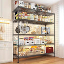 REIBII 45.5''W Storage Shelves Wire Shelving, 5 Tier Pantry Shelves for Storage Rack, Adjustable Metal Shelving for Pantry Kitchen Steel Shelving, 45.5" W x 71" H x 17.7" D by CozyNest Decor