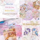 DIY 3D Sticker Scene, 6 Sets of Aesthetic Stickers for Girls Make Your Own Mini Shop Scenes Stickers for Kids Sticker Therapy for Adult Relief Stress Pass The Time by TinyTreasures Baby Boutique