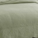 MarCielo 3-Piece 100% Cotton Oversized Bedspread Lightweight Quilt Coverlet Embroidery Farmhouse Bedding Set (TG Pale Green, Oversized Queen (100"x106")) by CozyNest Decor