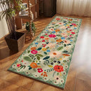Runner Rug for Hallways Kitchen Rug Non Slip 2'6''x8' Washable Runner Rugs with Rubber Backing Soft Floral Carpet Runner for Hallways, Kitchen, Laundry, Bedroom, Bathroom(Green) by CozyNest Decor