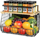 Magnetic Shelf for Fridge: Fruit Potato and Onion Storage Bin - Magnetic Spice Rack for Refrigerator & Kitchen Counter - Pantry Organizers and Storage by CozyNest Decor