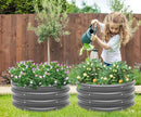 2-Pack 2x1ft Galvanized Raised Garden Bed, Outdoor Planter Bed, Metal Planter Box for Gardening and Planting by GreenHaven Gardens