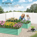 Domi Galvanized Raised Garden Bed, 6x3x1Ft Thickening Metal Planter Box for Vegetables Bottomless for Backyard Outdoor, 1" Deep w/ 128 Gallon Capacity - Green by GreenHaven Gardens