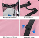 BALEINE 150L Laundry Bag Backpack, 900D Oxford Fabric Large Travel Laundry Bags with Shoulder Straps and 2 Mesh Pockets for College Dorm, Apartment, Laundromat (Pink, 150L) by TinyTreasures Baby Boutique