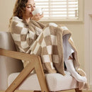 Joiedomi Throw Blanket for Couch Bed, Checkered Knitted Blankets Gifts for Women Mom Girls, Cozy Cute Soft Throw Home Room Decor Aesthetic for Women Mothers Birthday Gifts 50x60 Inches by CozyNest Decor