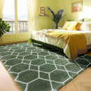 ONASAR Area Rugs for Bedroom Living Room, Washable 4x6 Fluffy Olive Green and White Throw Rug, Shaggy Geometric Floor Mat for Home Decor Aesthetic, Soft Plush Fuzzy Carpet for Nursery Kids Teen Dorm by TinyTreasures Baby Boutique