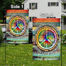 FLAGWIX American Flag, Peace Sign Hippie Flag, Imagine All The People Living Life In Peace - 4th of July Decorations, Garden Flag 12x18 - USA Flags Premium Polyester, Decorative Indoor Outdoor Flag by GreenHaven Gardens