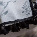 Sutuo Home Boho Curtain with Handmade Tassels, Rod Pocket Window Treatment Vintage Rustic Bohemian French Farmhouse Semi-Blackout Print Drape for Bedroom, 1 Panel 59" W x 84" L,Grey Floral by CozyNest Decor