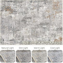 6x9 Area Rugs Washable Rug: Large Abstract Modern Soft Stain Resistant Indoor Floor Non Slip Accent Carpet for Living Room Bedroom Nursery Playroom Dining Room Office Dorm Home House- Gray Rust by TinyTreasures Baby Boutique