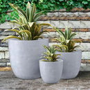 Kante 18",14",10" Dia Concrete Round Planters (Set of 3), Outdoor Indoor Large Planter Pots with Drainage Hole and Rubber Plug for Home Patio Garden, Slate Gray by GreenHaven Gardens
