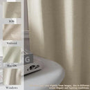 100% Blackout Linen Textured Drapes for Bedroom Pinch Pleated Curtains for Track System Portable Drapery for Sliding Glass Door/Storage/Space Room Divider, 70" Wx84 L, 1 PC, Beige by CozyNest Decor