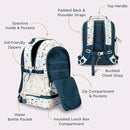 Bentgo Kids 2-in-1 Backpack & Insulated Lunch Bag - Durable 16” Backpack & Lunch Container in Unique Prints for School & Travel - Water Resistant, Padded & Large Compartments (Friendly Skies) by TinyTreasures Baby Boutique